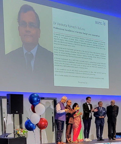 October 2023 - Dr Ramesh Bulusu’s work was recognised by BAPIO with the presentation of the “Professional Excellence in Service Design and Innovation Award”